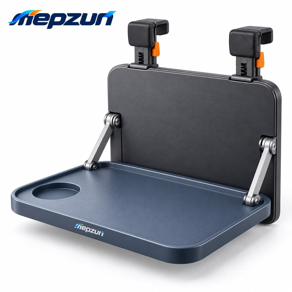 mepzun Fold-Down Utility Tray with Cup Recess — additional angle