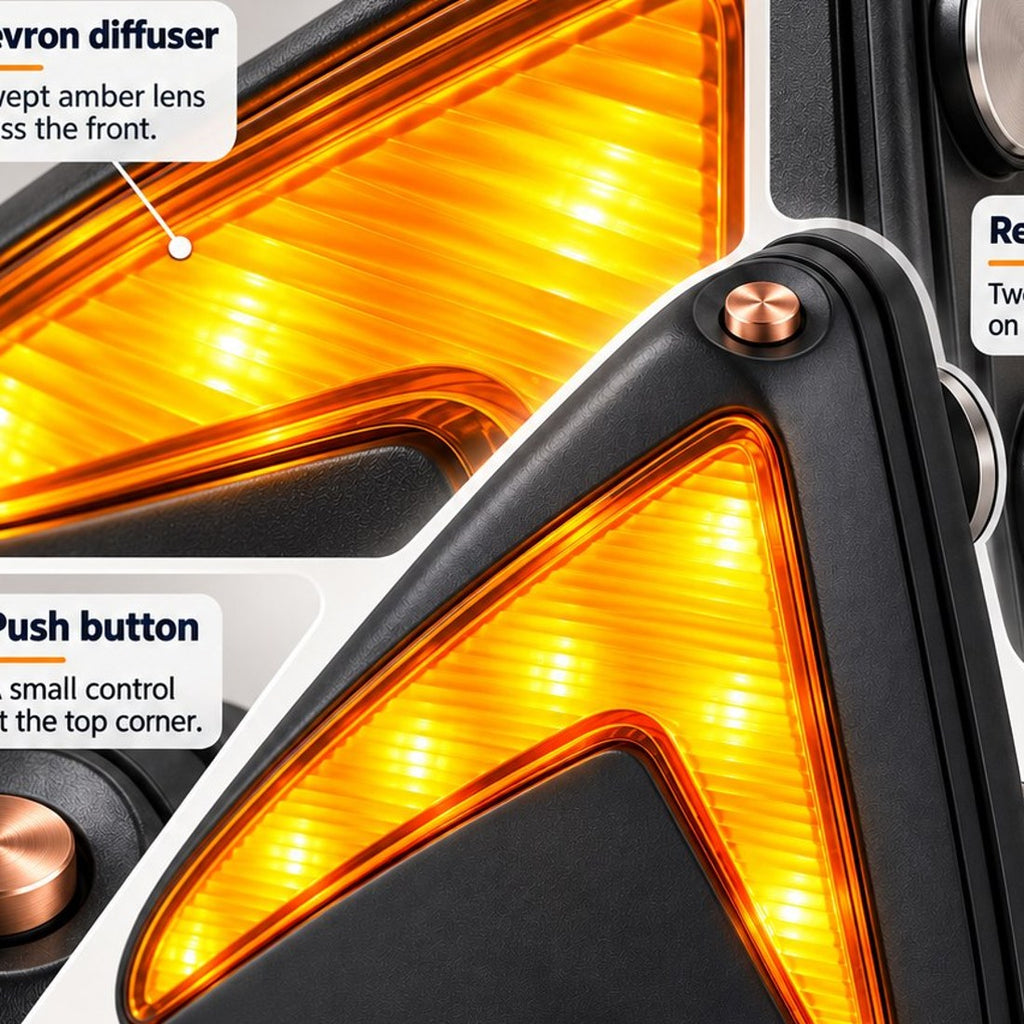 Amber Triangle LED Warning Light view 5