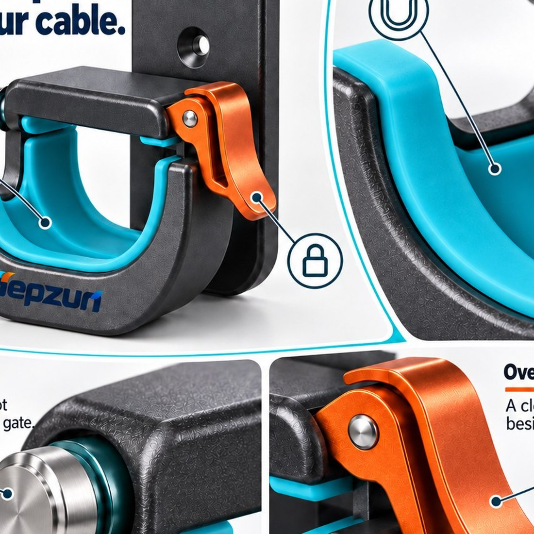 Wall-Mount U-Shaped Utility Hook view 5