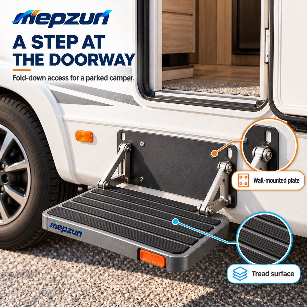 Wall-Mounted Folding Step Platform view 3