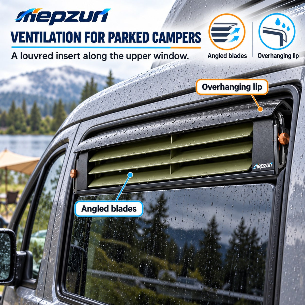 Slim Adjustable-Louver Vent Panel view 3