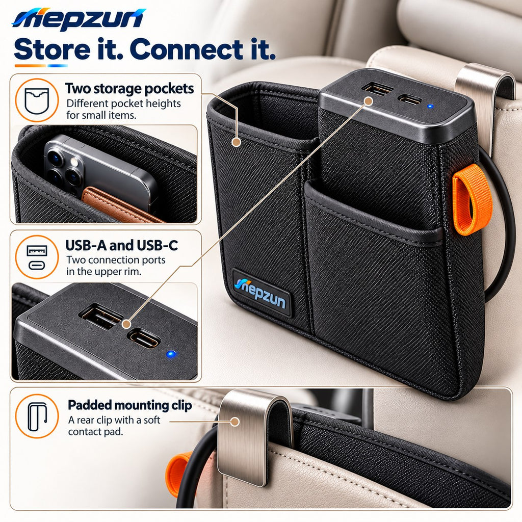 Clip-On Organizer Pocket with Control Panel - 2