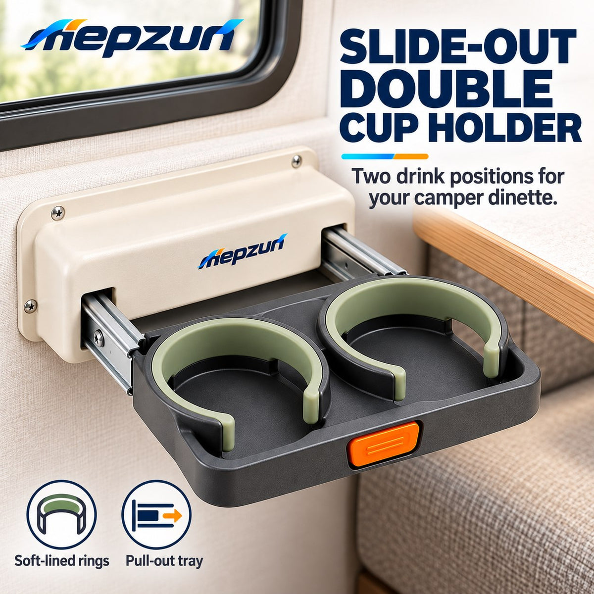 Pull-Out Dual Cup Holder Tray detail 1