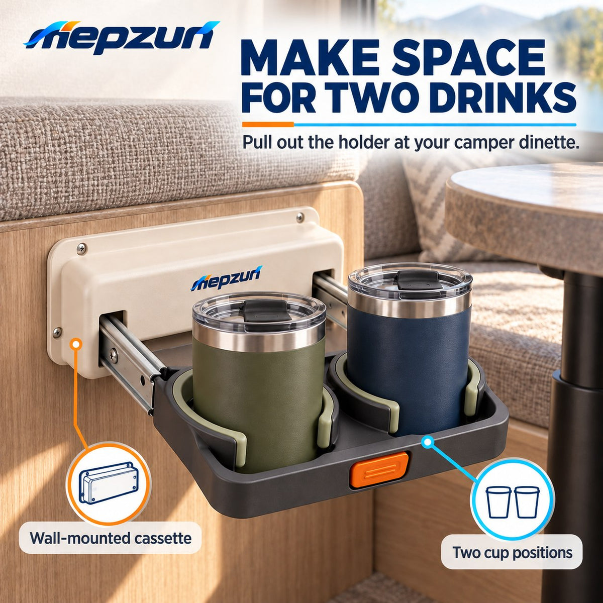 Pull-Out Dual Cup Holder Tray detail 3