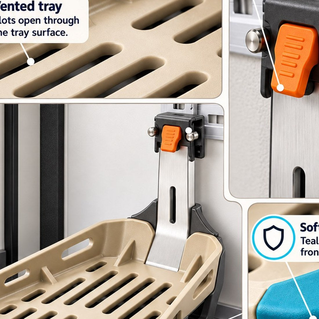 Wall-Mount Folding Utility Basket detail 5